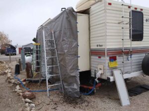 Tarps over slideout